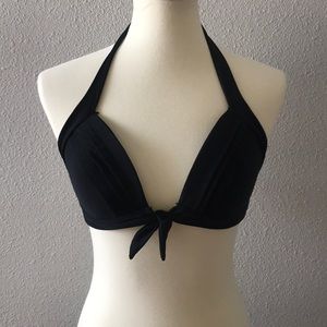 Unique Vintage Black Bikini Top